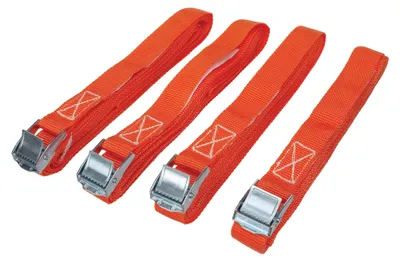 Produktbild von Toolland Spanngurt mit Klemmschloss, 4er Pack, einteilig, für kleinere Lasten, max. 200 kg,
