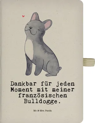Produktbild von Mr. & Mrs. Panda notizbuch Französische Bulldogge Moment - Transparent - Geschenk, Tagebuch, a4, Journal, Kladde, Skizzenbuch