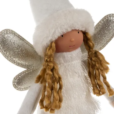 Image de Figurine de Noël d'hiver 40cm Elfes Neige Ange Décoration de Noël 22342, Couleur:Blanc / white