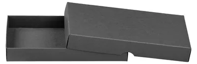 Image de Boîte pliante 18,5 x 9,5 x 2,5 cm, noire, avec couvercle, pour bougies - lot de 10