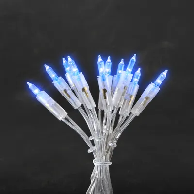 Produktbild von Konstsmide - LED Minilichterkette, 35 blaue Dioden, 230V, Innen, transparentes Kabel ; 6302-403