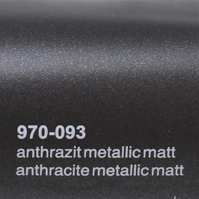 Produktbild von (25€/m²) Oracal 970RA Autofolie 093 Anthrazit Metallic Matt Folie 152 cm Breite Laufmeterware gegossene Auto Folie selbstklebend
