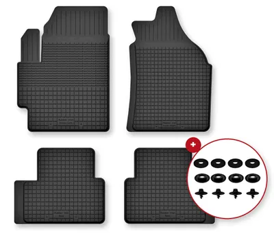Zdjęcie produktu dla Dywaniki korytkowe do: Mitsubishi Colt VII 2008-2012 4 szt. ze stoperami