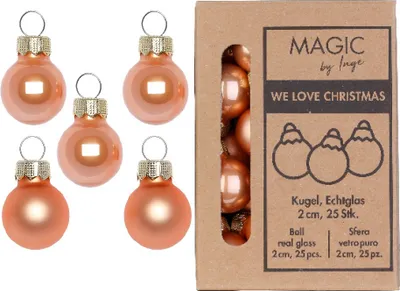 Immagine prodotto di Palline di Natale in vetro, 2 cm, 25 pezzi - Sweet Melon