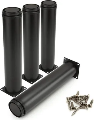 Produktbild von Famanu Möbelbeine verstellbar - Set von 4, 250 mm lang, Ø 50 mm, aus Edelstahl