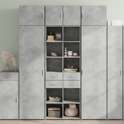 Produktbild von vidaXL Hochschrank Betongrau 70x42,5x225 cm Holzwerkstoff