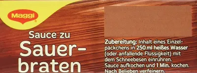 Produktbild von 18 x Maggi - Sauce zu Sauerbraten - 2er Pack - 2 x 250ml