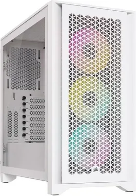 Zdjęcie produktu dla Obudowa PC iCUE 4000D RGB Airflow, Midi-Tower, 3x AF120 RGB ELITE, iCUE Lighting Node PRO, Biała