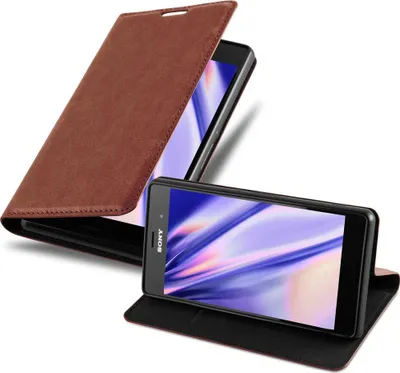 Image de Cadorabo Housse pour Sony Xperia Z3 Housse de protection marron Etui pour téléphone portable Case Cover Fermeture magnétique