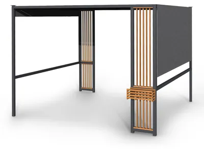 Obrázok produktu pre Blumfeldt Pergola, altánok, 3x3 m, hliník, 1,5W solárne LED diódy, UV50+