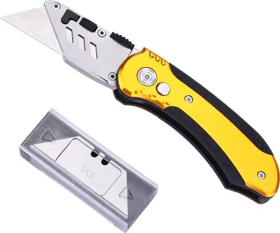 Produktbild von Schnellwechselklinge für Klappmesser + Ersatzklingen zum Schneiden von Papier, Kunststoff und Teppich