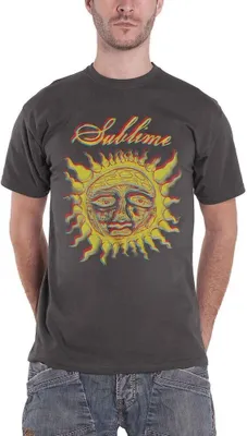 Produktbild von Sublime - T-Shirt für Herren/Damen Uni RO5571 (XL) (Anthrazit/Gelb)
