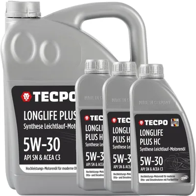 Produktbild von TECPO Motoröl 8 Liter 5W-30 LONGLIFE Plus HC Synthese passend für ACEA C3 / API SN / 504 / 507 / 229.31 / 229.51 / LL-04 / C30