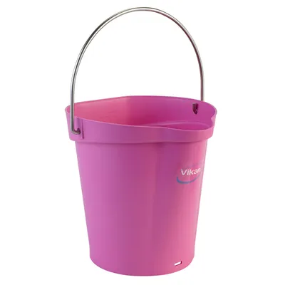 Image de [VIKAN56881] Seau hygiénique Vikan avec bec verseur - 6 litres (rose)