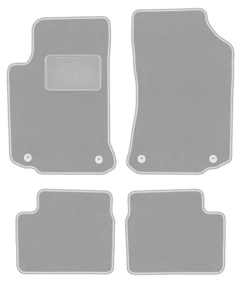 Image de Tapis de sol en moquette pour Rover 75 1998-2005 (break/berline) – jeu 4 pièces, gris, sur mesure – Wielganizator OSLO