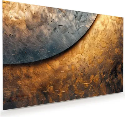 Produktbild von Glasbild 75x50cm in XXL für Wohnzimmer, Schlafzimmer Motiv Abstraktes Metall