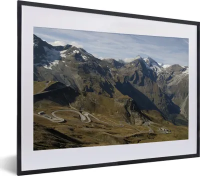 Produktbild von MuchoWow® MuchoWow® Gerahmtes Poster Die Landschaft der Europäischen Alpen am Großglockner 40x30 cm - Poster mit zchwarzem Bilderrahmen - Bilderrahmen - Poster im Rahmen