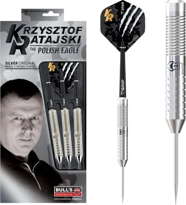 Produktbild von BULL'S Krzysztof Ratajski Brass Silver Steel Dart - 24g -- 1 Satz