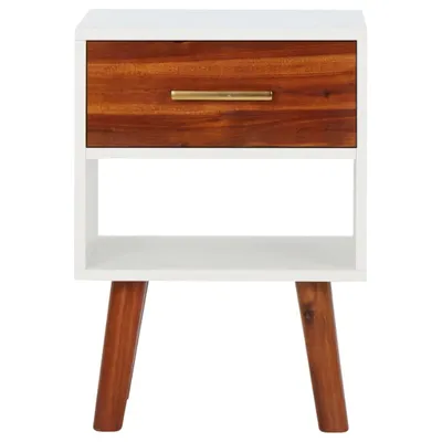 Zdjęcie produktu dla vidaXL Stolik nocny z litego drewna akacjowego 40x30x57 cm