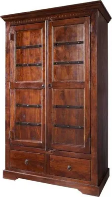 Immagine prodotto di MASSIVMOEBEL24 | armadio in legno di Acacia 108x64x180 nougat laccato OXFORD #509