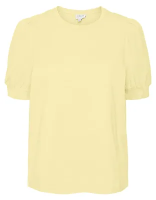 Produktbild von Vero Moda 10275520_1934_62, T-Shirt, Weiblich, Gelb, L, 1 Stück(e), Wash with similar colors; Wash with similar colors, Line dry in the shade