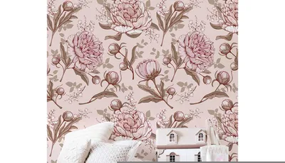Produktbild von Coloray Fototapete 416x254 cm Vlies-Fototapete - Pfingstrosenblumen