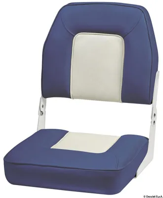 Produktbild von Luxus-Sessel mit klappbarer Rückenlehne, weiß-blau - Osculati 48.403.03