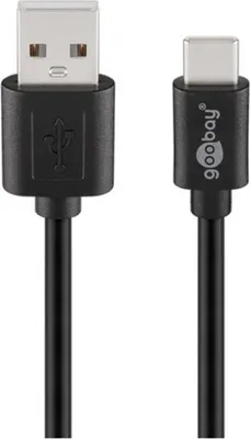 Produktbild von USB-C 2.0 Sync- & Ladekabel A-Stecker  C-Stecker schwarz - Länge: 1,0m