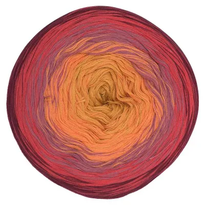 Produktbild von Hobby YARN – Flowy Charme Bobbel 250g, 1000m, 4-fädiges Farbverlaufsgarn zum Häkeln & Stricken 210