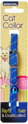 Produktbild von Elastische Katzenhalsband, reflektierend, blau, verstellbar, für die Sicherheit