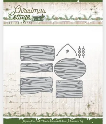 Produktbild von Stanzschablone - Jeanines Art - Christmas Cottage - Holzschild