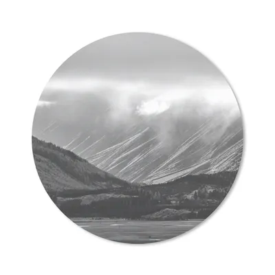 Produktbild von MuchoWow® Mauspad Mousepad Neuseeland - Berg - Schwarz - Weiß 30x30 cm - Mousepads - Maus Mat - Pad - Mausunterlage - Tischunterlage - Schreibtischmatten
