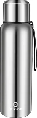 Produktbild von Vakuumisolierte Wasserflasche 750ml mit Auslaufsicherem Deckel - Thermoflasche für Kaffee und kalte Getränke