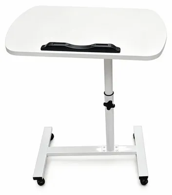 Mobiler Laptop-Tisch, höhenverstellbar, C-Form, rollend