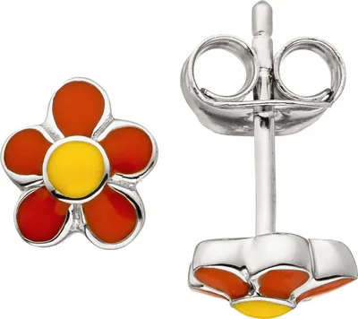 Produktbild von Kinder Ohrstecker Blume 925 Sterling Silber Ohrringe Kinderohrringe