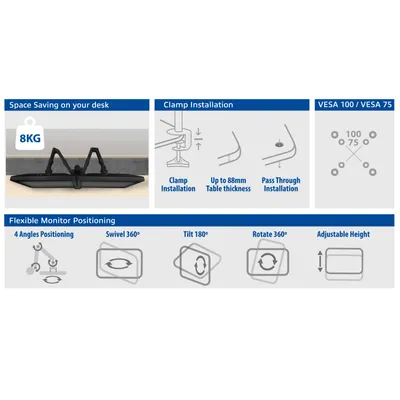 Produktbild von ACT AC8302 LCD Desk Mount
