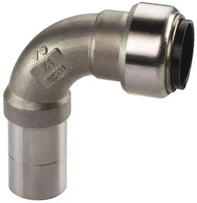 Produktbild von Edelstahl Steckfitting Tectite Bogen 90° 18 mm innen-außen lösbar DVGW