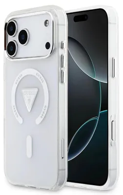 Immagine prodotto di Guess - Custodia MagSafe con logo triangolare sfumato IML per iPhone 17 Pro Max - trasparente