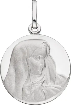 Produktbild von JOBO Anhänger Madonna 925 Sterling Silber rund mattiert Silberanhänger