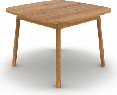 Produktbild von Esstisch Swig aus Wildeiche massiv geölt 100x140 Ausziehbar auf 180 cm Holzbeine