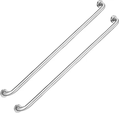 Image de lot de 2 poignées de salle de bain en inox - 80 cm de poignées de sécurité pour personnes âgées - barre d'appui pour sortir de la baignoire - poignée de maintien murale pour la cabine de douche ou les marches d'escalier - poignée de baignoire robuste