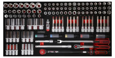 Produktbild von KS Tools 1/2 Steckschlüssel-Satz in Schaumstoffeinlage, 120-tlg.