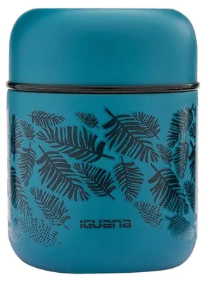 Produktbild von Iguana - Thermosflasche "Peony", Blätterdruck, 280ml IG3521 (Einheitsgröße) (Grün), KI-generiertes Bild