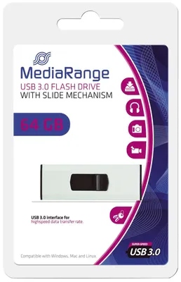 Obrázok produktu pre MediaRange USB-Stick USB 3.0 SuperSpeed 64GB