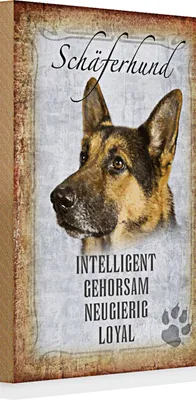 Produktbild von Holzschild Spruch 20x30cm Schäferhund Hund