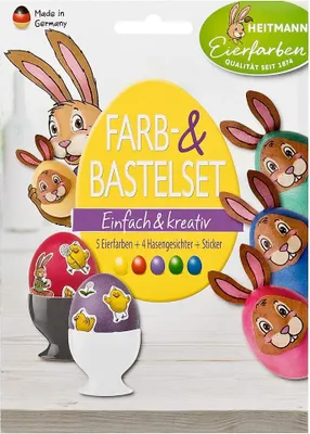 Heitmann Eierfarben, Silberglanz Glitzerndes Osternest Blau Grün