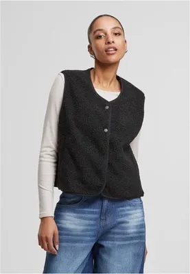 Obrázek produktu pro Dámská vesta Urban Classics Ladies Buttoned Teddy Vest black - XL