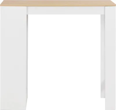 Zdjęcie produktu dla vidaXL Stolik barowy z półką biały 110x50x103 cm