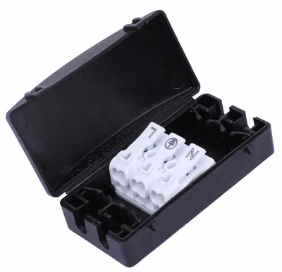 Produktbild von Abzweigdose / Schutzbox mit Lüsterklemme - 3-aderig 0,25mm² tot 2,5 mm² - IP44