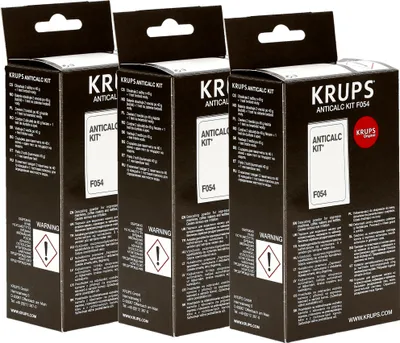Produktbild von KRUPS 3x Entkalker F054 für Espressomaschinen ANTICALC KIT